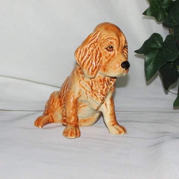 Sylvac Vintage Brown Dog Figurine Spaniel 1940's Mid-century Puppy - Picture 4 of 11